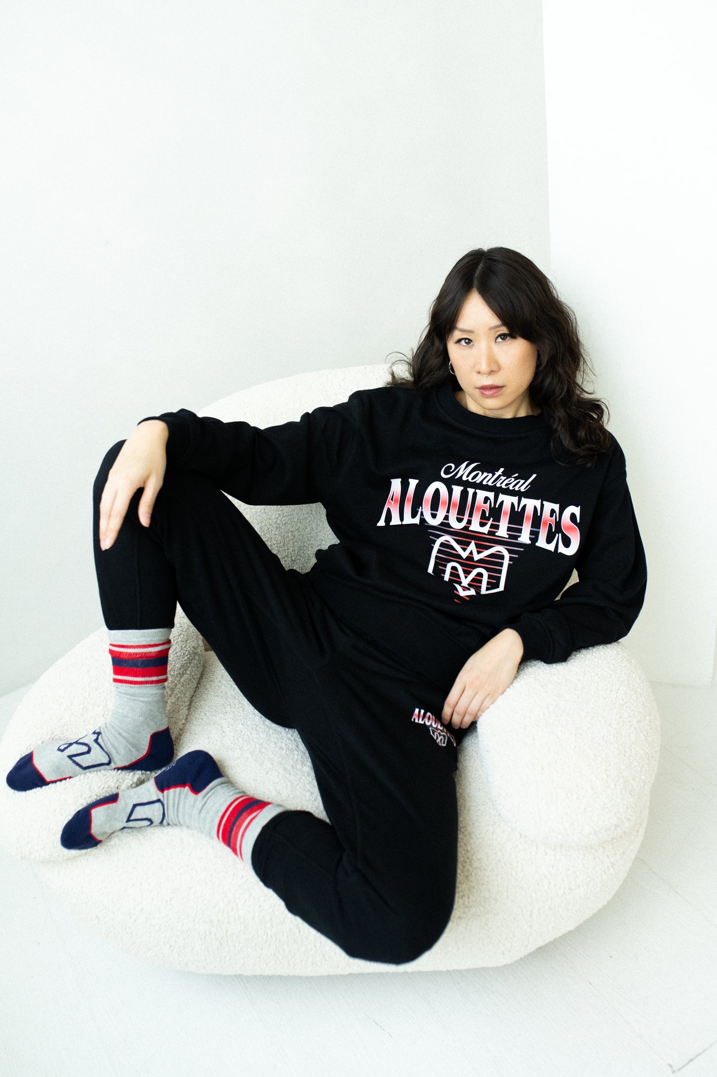 CFL Montreal Alouettes Black Unisex Adult Matching French Terry Cotton Lounge Set