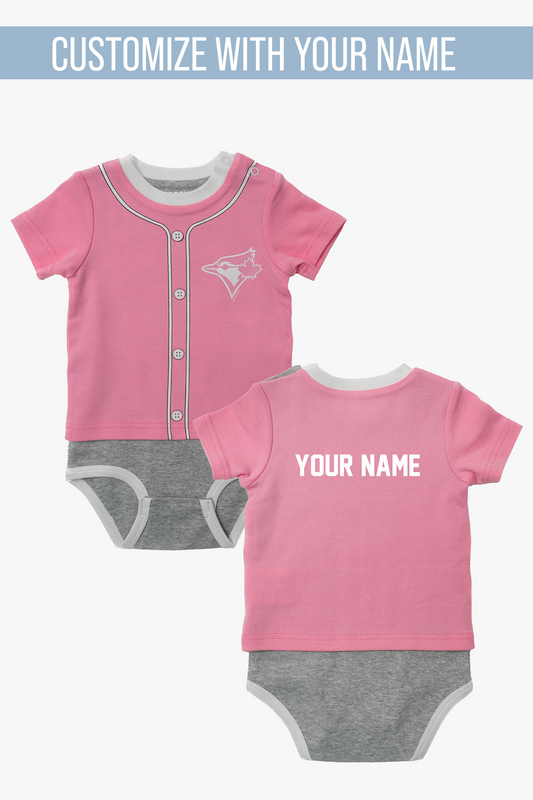 Customizable Toronto Blue Jays Baby Pink Fooler T-Shirt Bodysuit