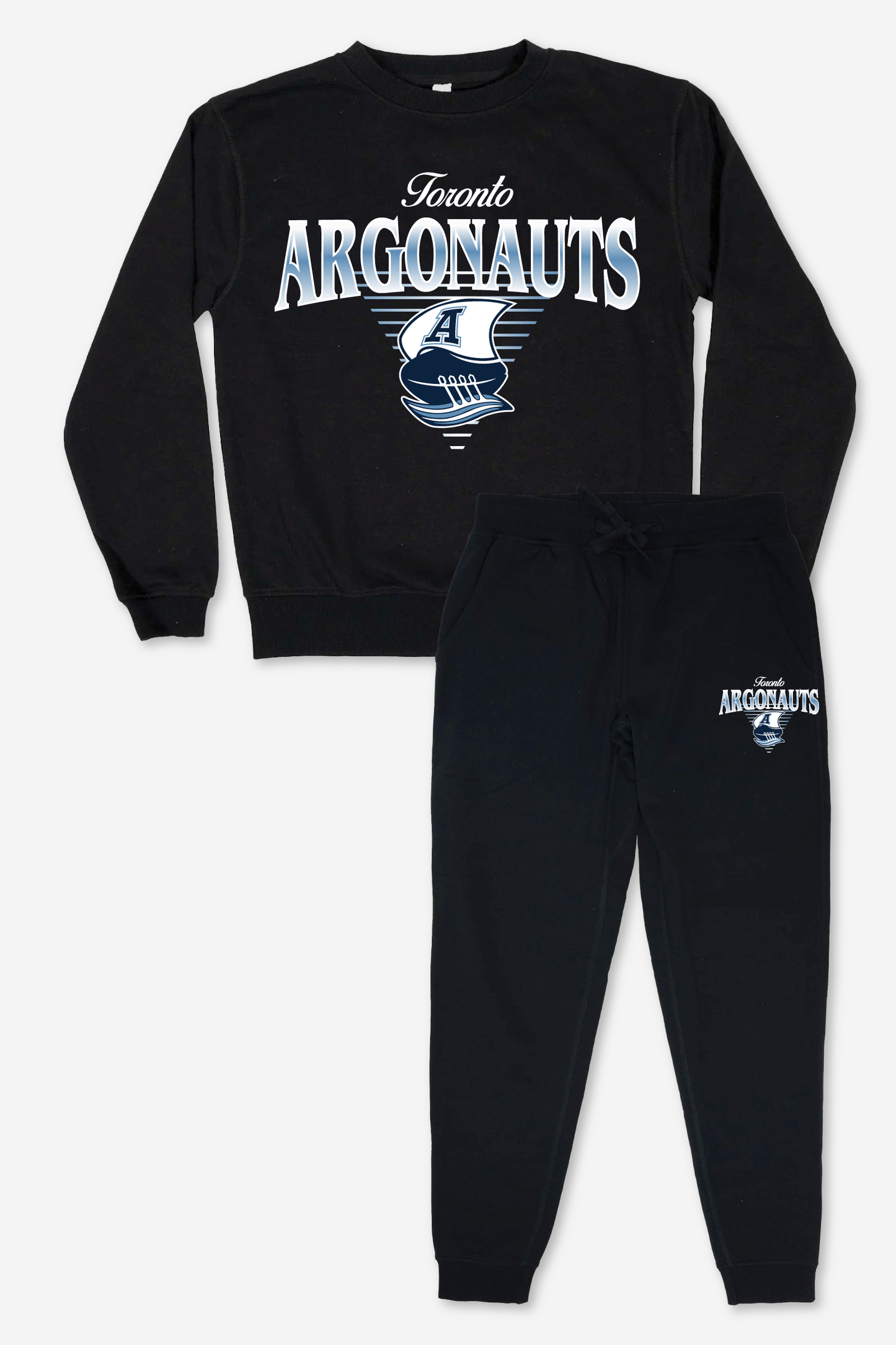 CFL Toronto Argonauts Black Unisex Adult Matching French Terry Cotton Lounge Set