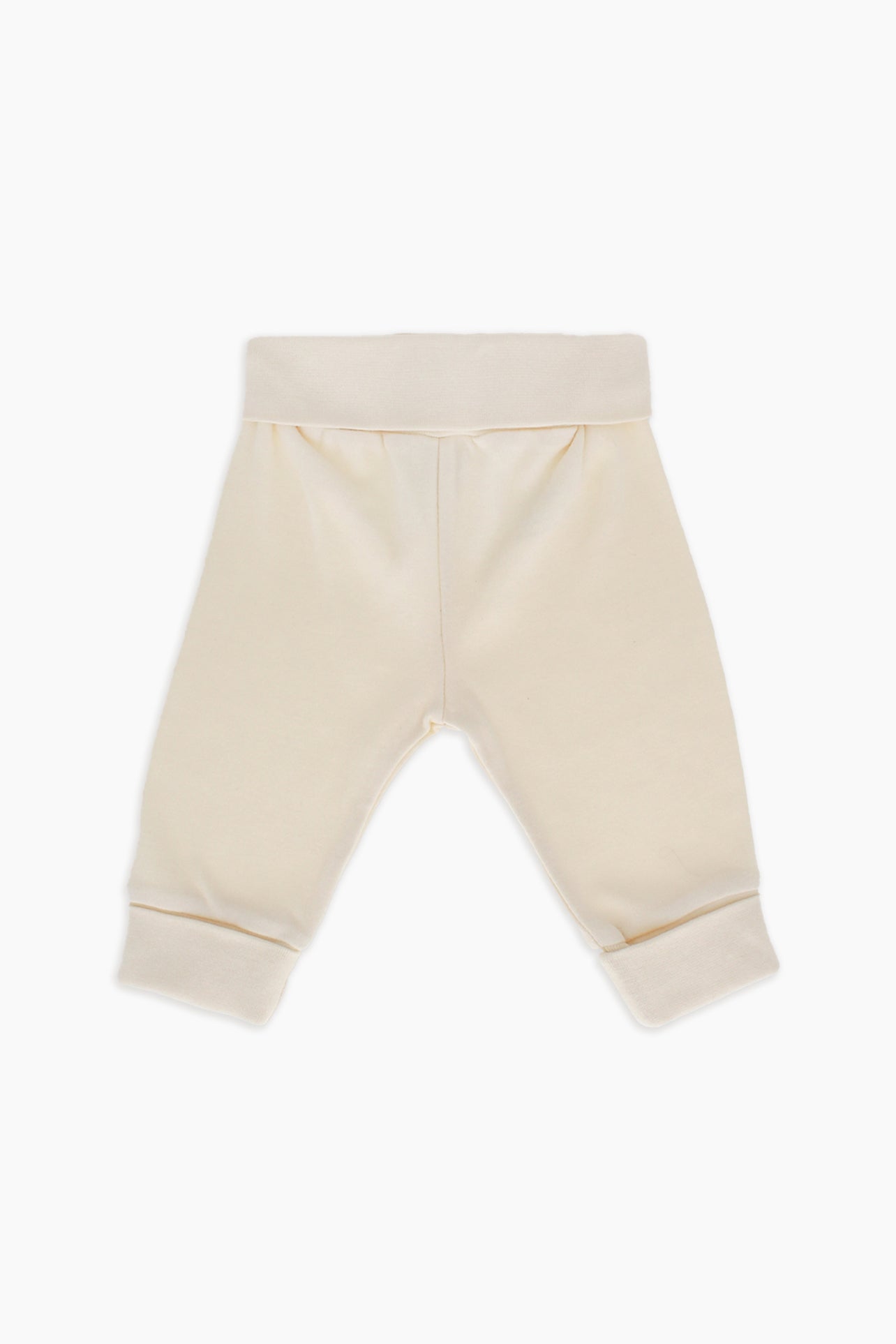 Snugabye Organic Cotton Grow-with-Me Baby Pants - Eggnog