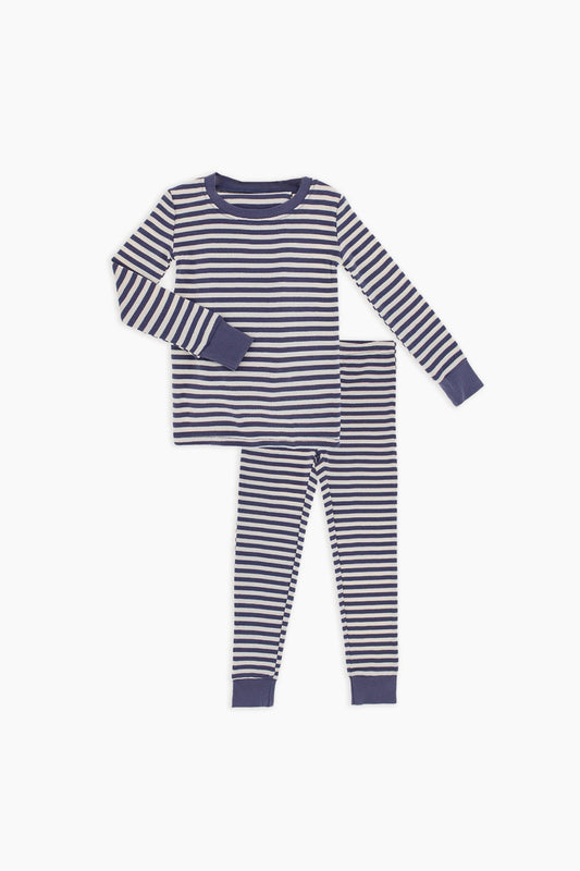 Organic Cotton Toddler 2 Piece Pajama Set - Folkstone Grey