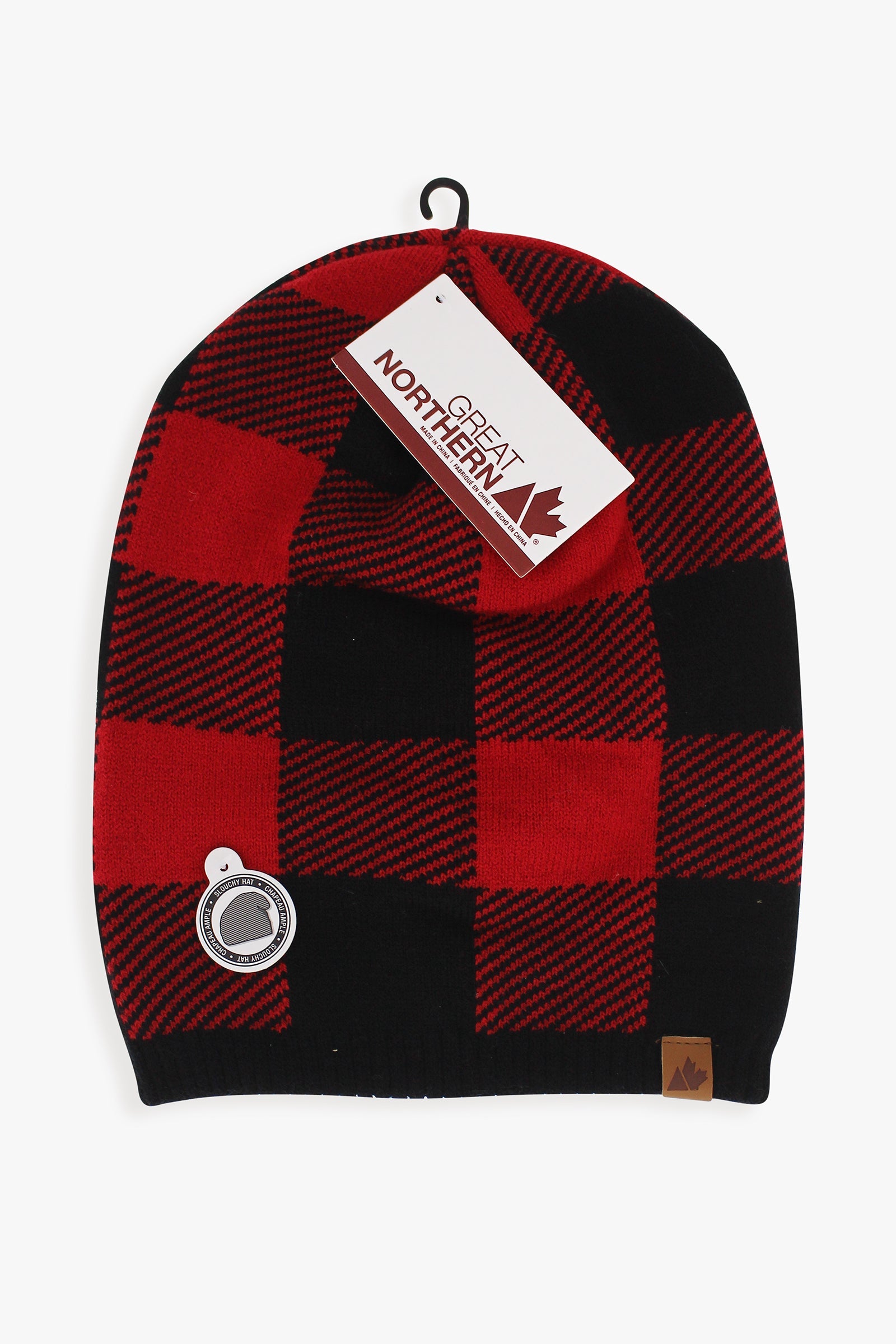 Buffalo Plaid Adult Slouch Beanie