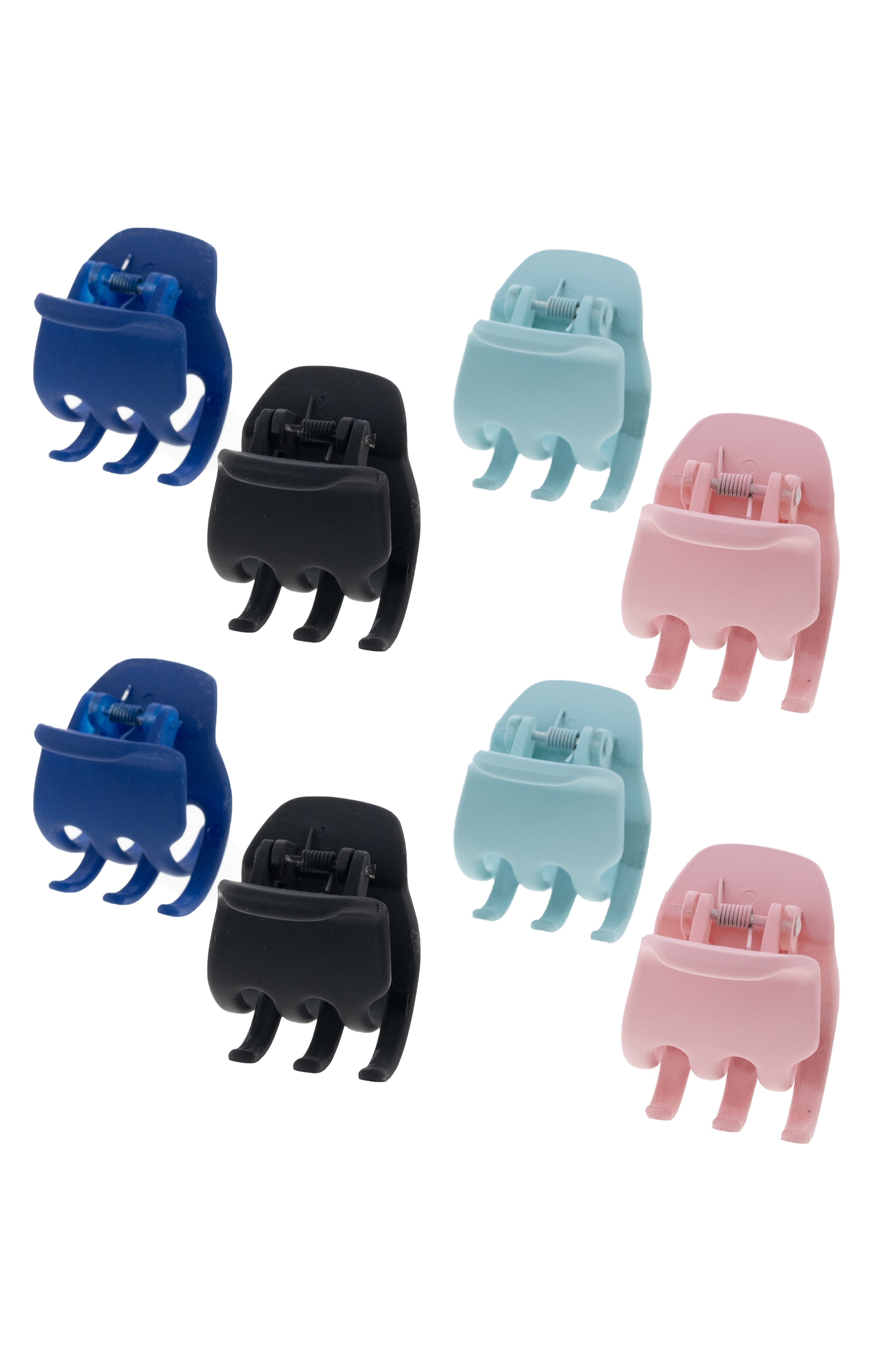 Sophi 8 Small Matte Hair Claw Clips Bundle in Multiple Colours