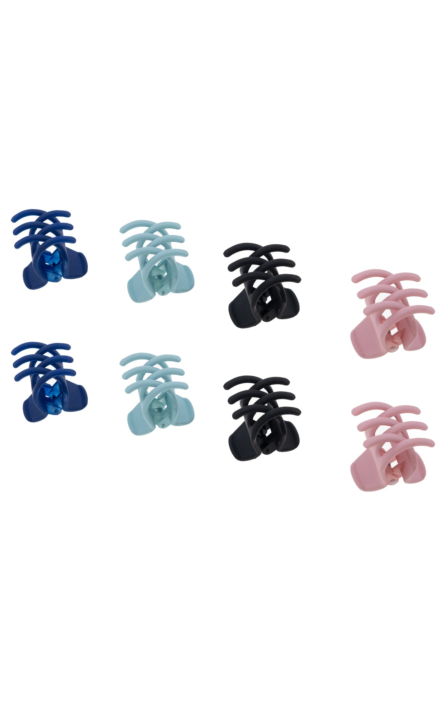 Sophi 8 Small Matte Hair Claw Clips Bundle in Multiple Colours