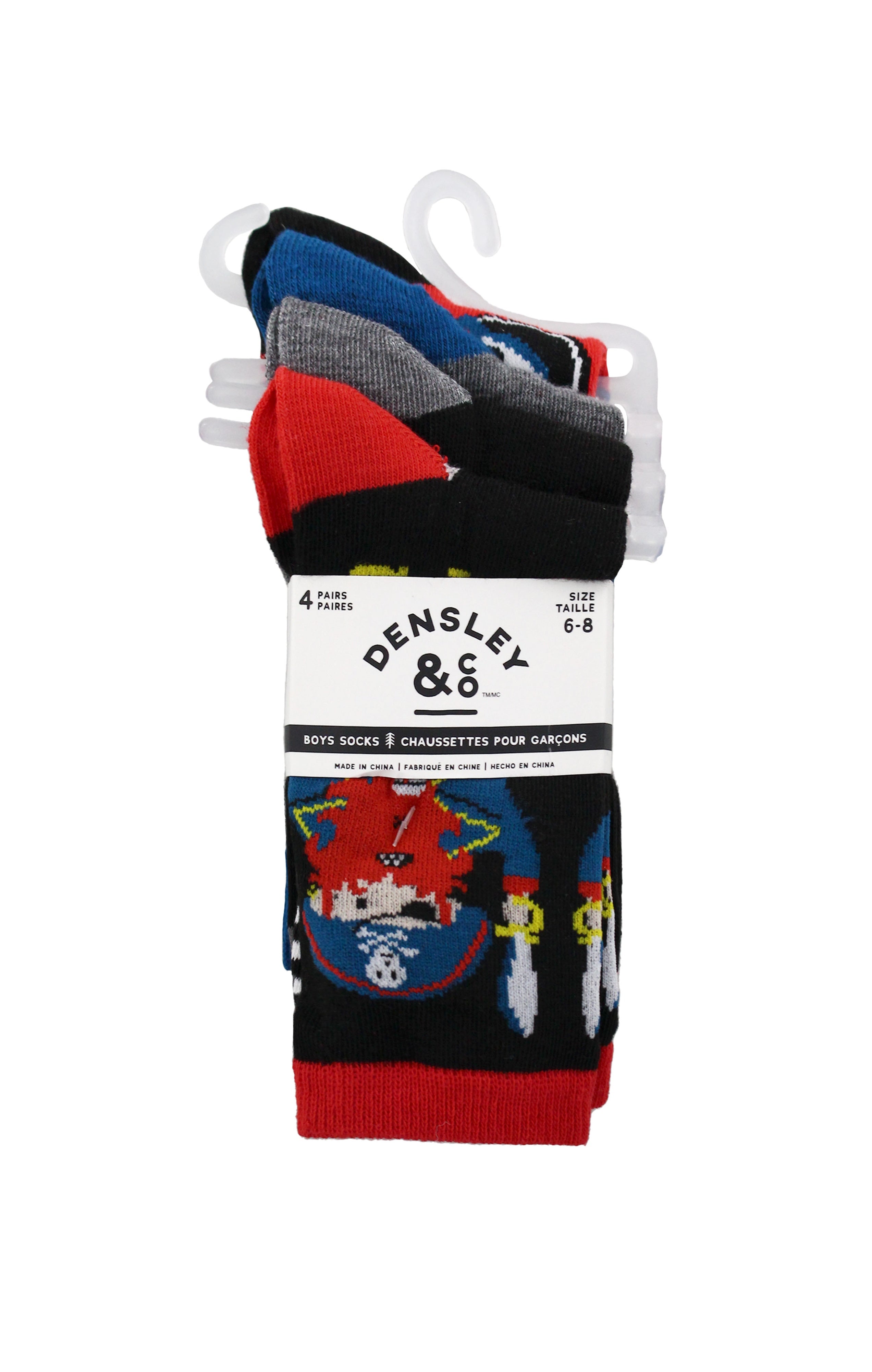 Kids Boys 4-Pack Fun Graphic Crew Socks Bundle