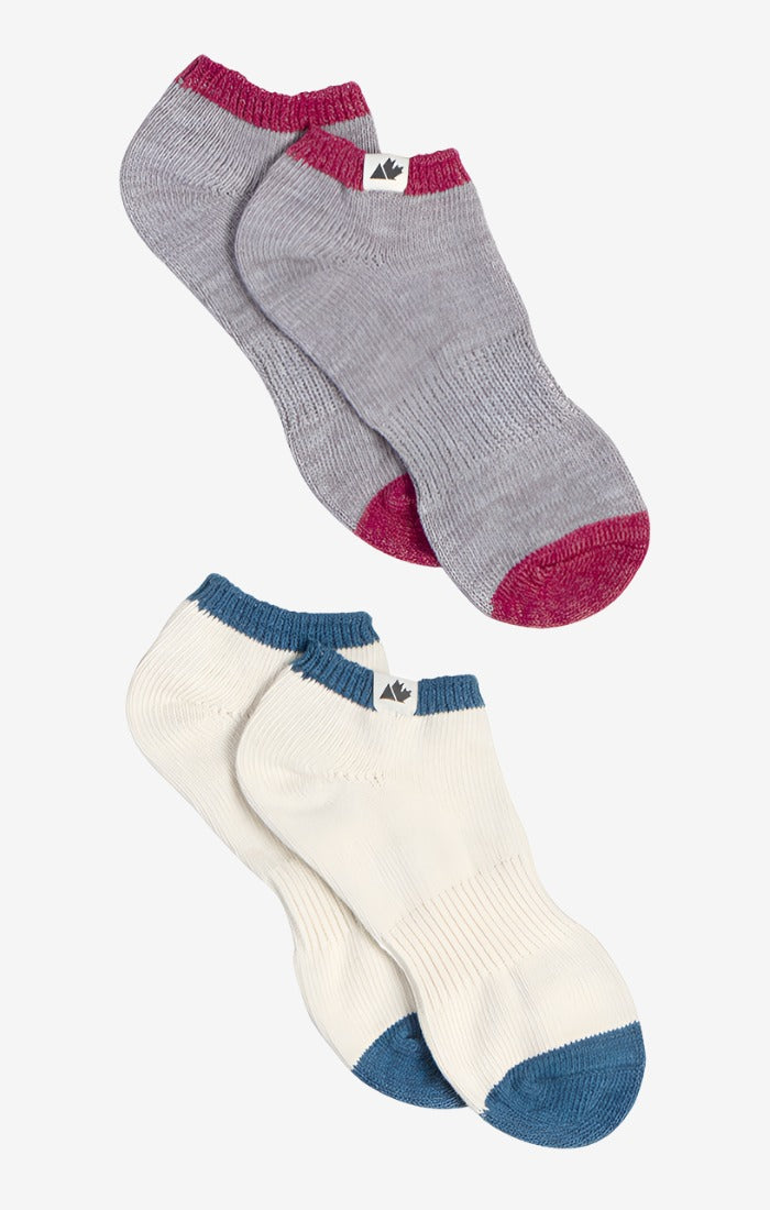 Great Northern 2 Pack Ladies Slub No Show Socks