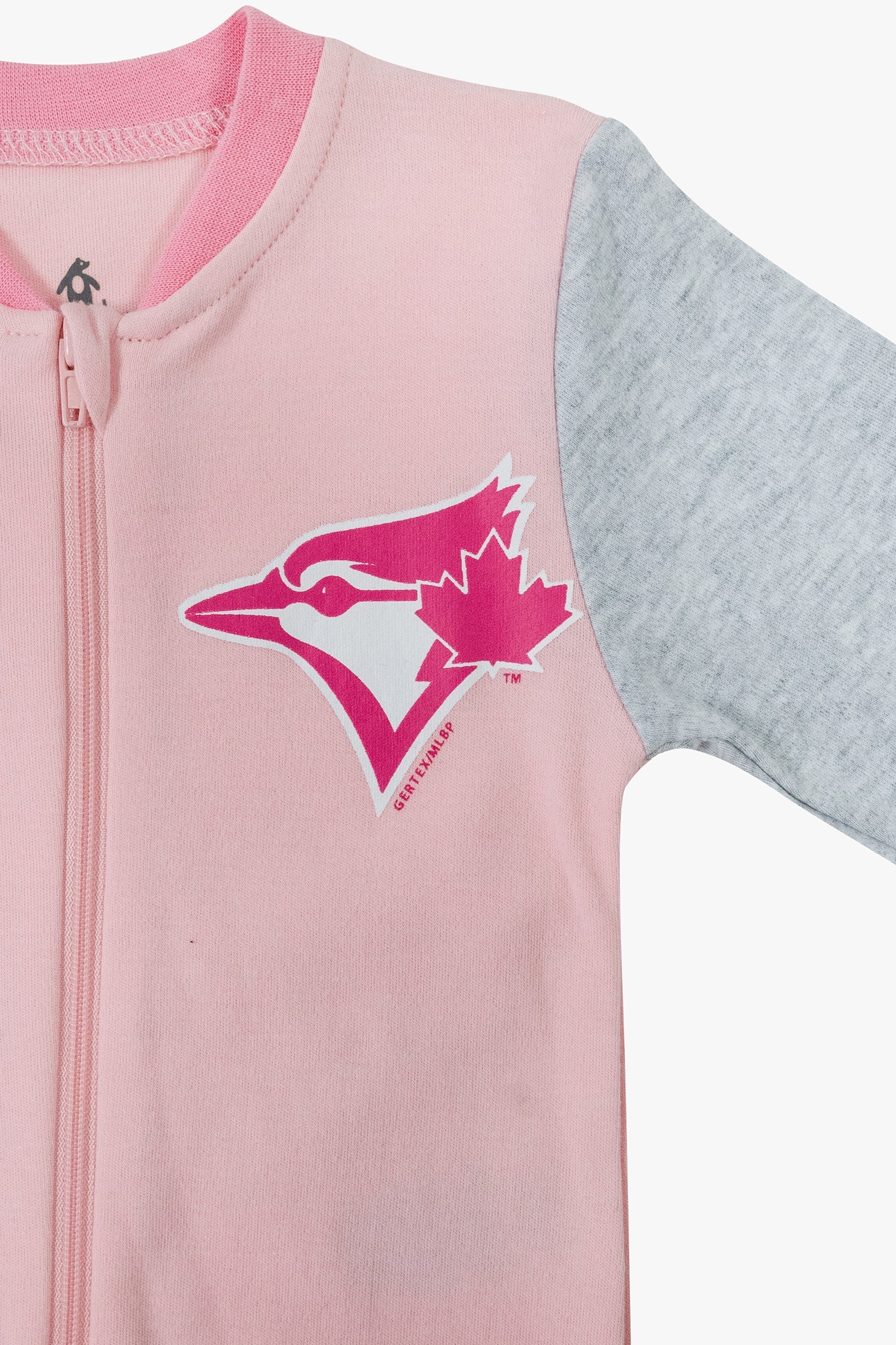 Gertex Toronto Blue Jays Toddler Convert A Foot Sleeper with Zipper Closure