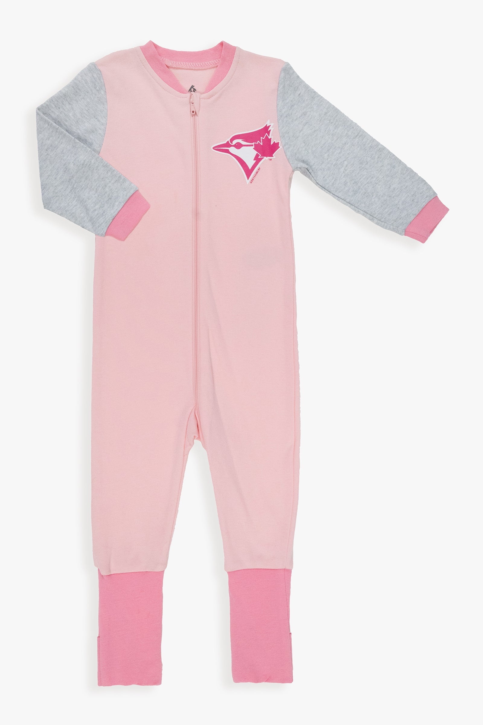 Gertex Toronto Blue Jays Toddler Convert A Foot Sleeper with Zipper Closure