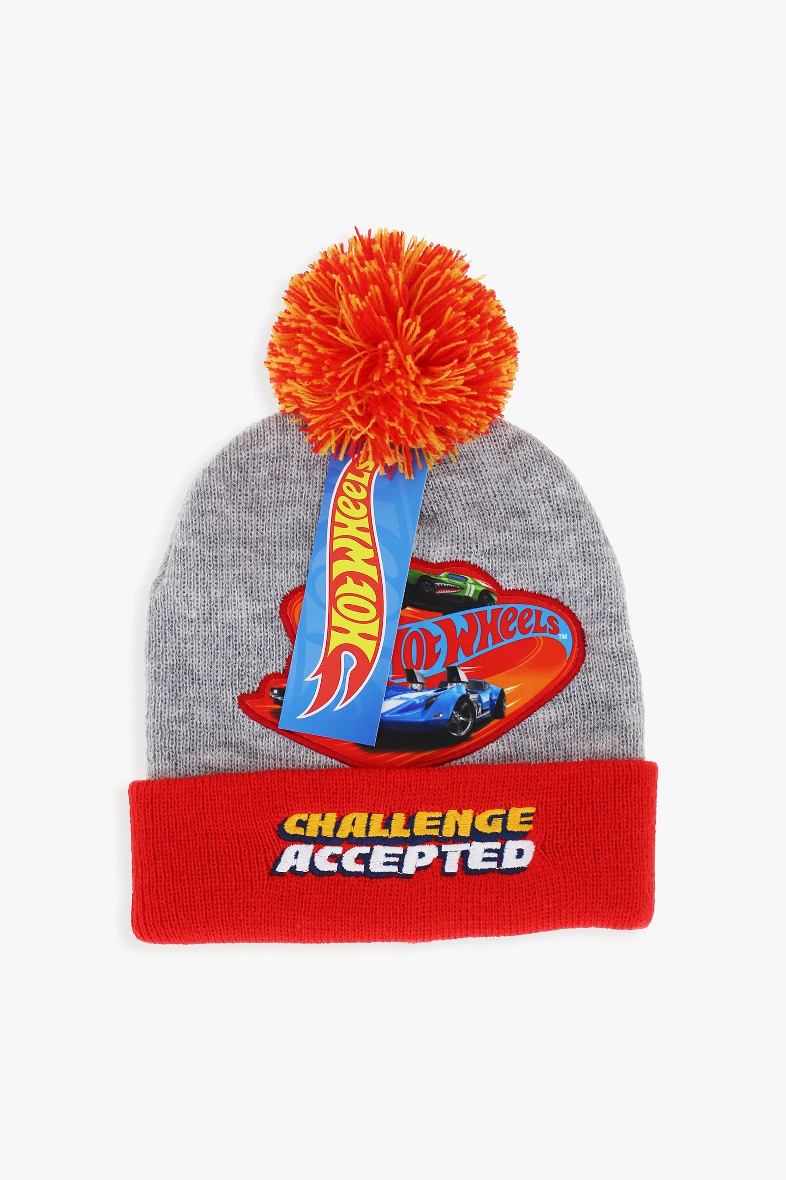 Gertex Red Hot Wheels Youth Boys Pom-pom Winter Toque