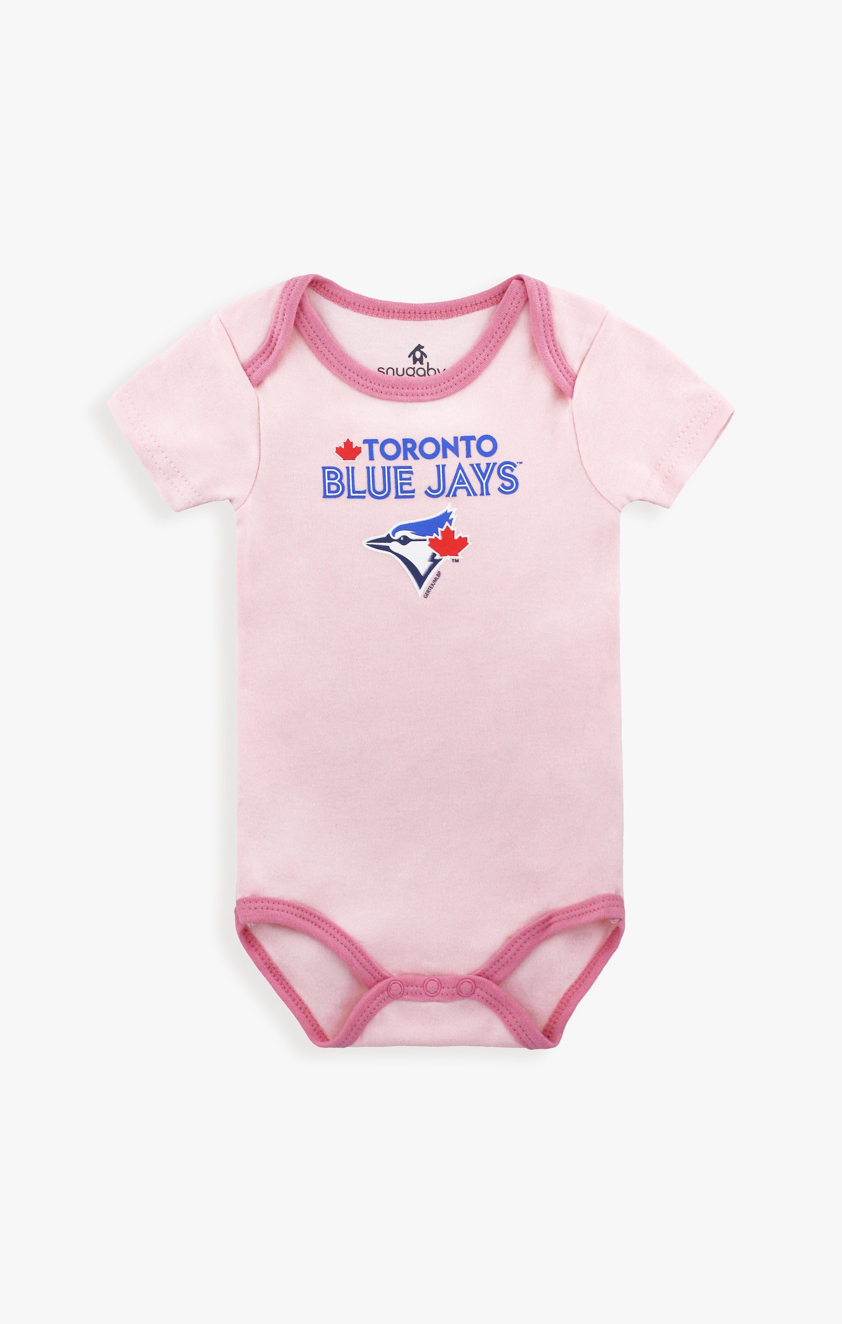 Gertex MLB Toronto Blue Jays 3 Pack Baby Onesie Body Suits in Pink