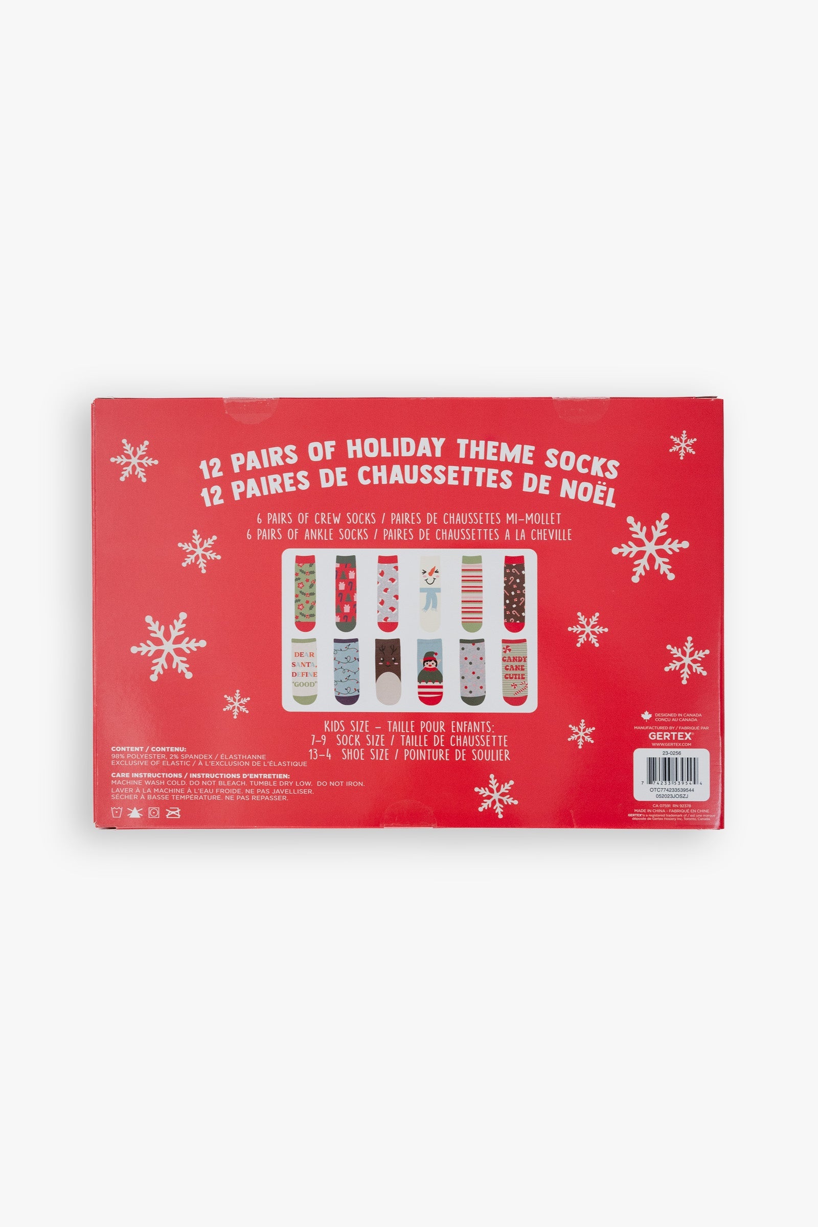 Gertex Youth Holiday "12 Days of Socks" Advent Calendar