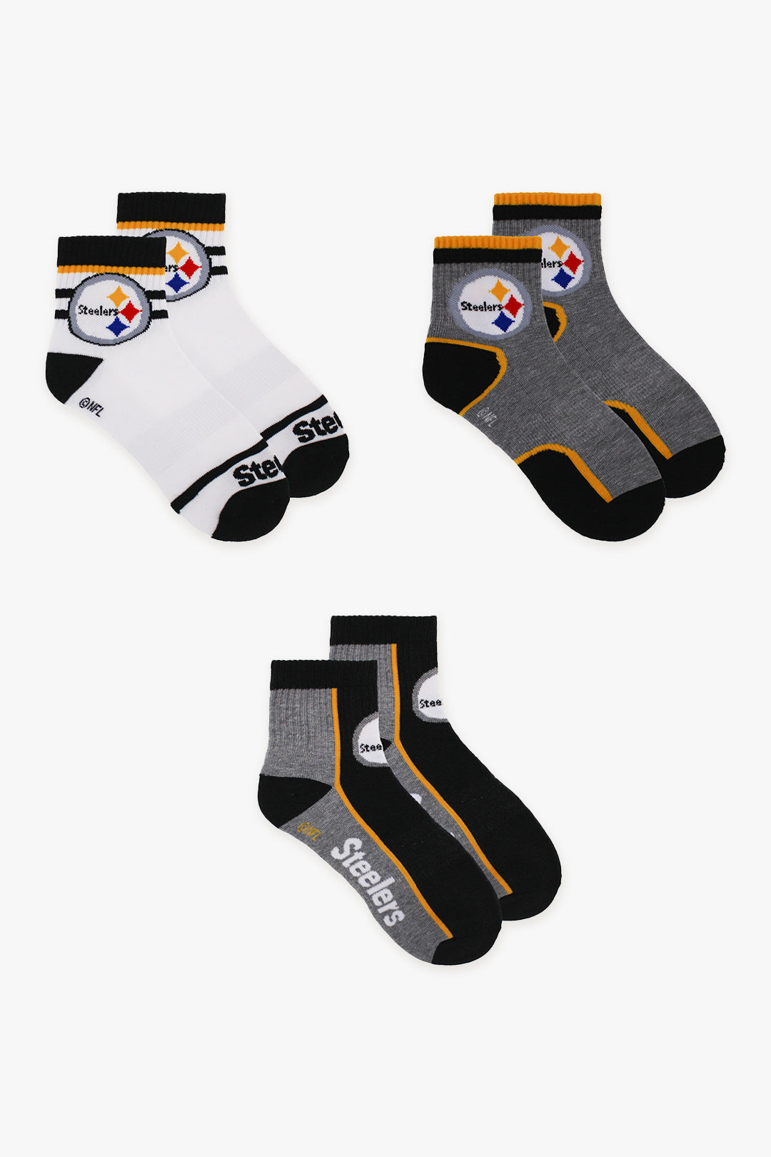 Gertex NFL Men's 3-Pack Sport Quarter Fan Socks