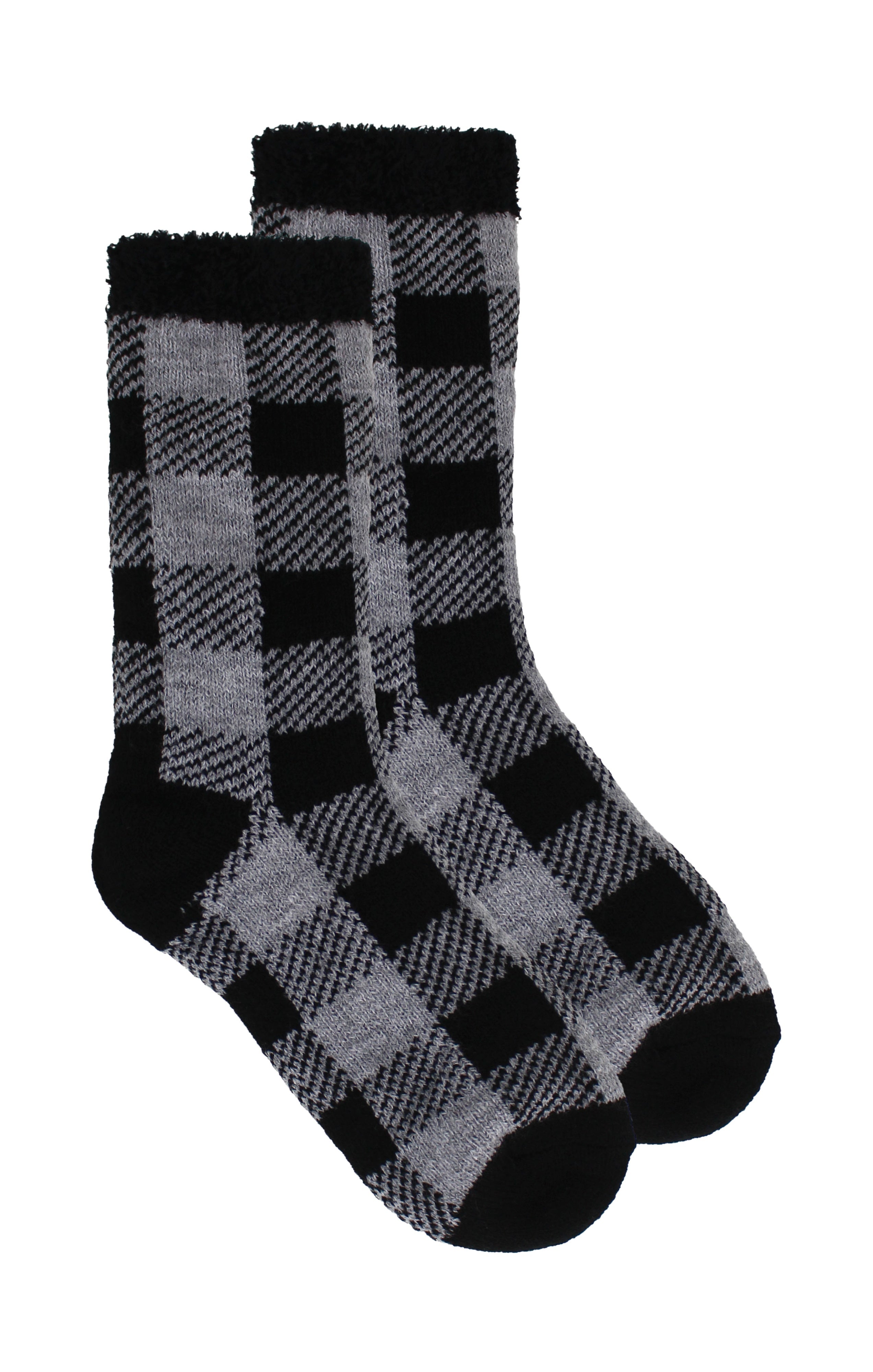 Great Northern Ladies Double Layer Plaid Crew Socks